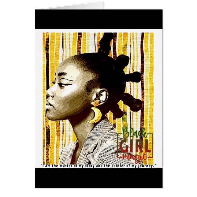 Cartão Mágica Menina Negra (Frente)