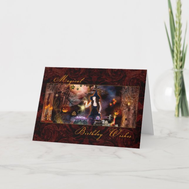 Cartão Magical Birthday - Witch Blank Card (Frente)