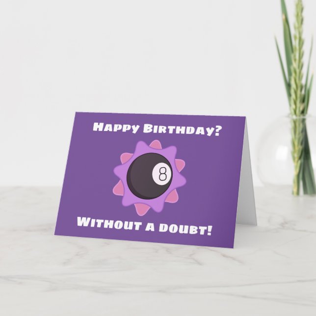Cartão Magical Eight Ball Birthday Card (Frente)