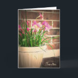 Cartão Magical Fairy Lilies Original Art Birthday Card<br><div class="desc">Gorgeous,  magical Fairy Lilies are the subject of this original artwork birthday card.  A unique,  original card for a rare bird of a friend! :)</div>