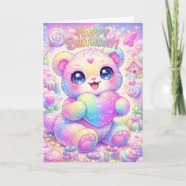 Cartão Magical Rainbow Puppy Children's Birthday Card  
