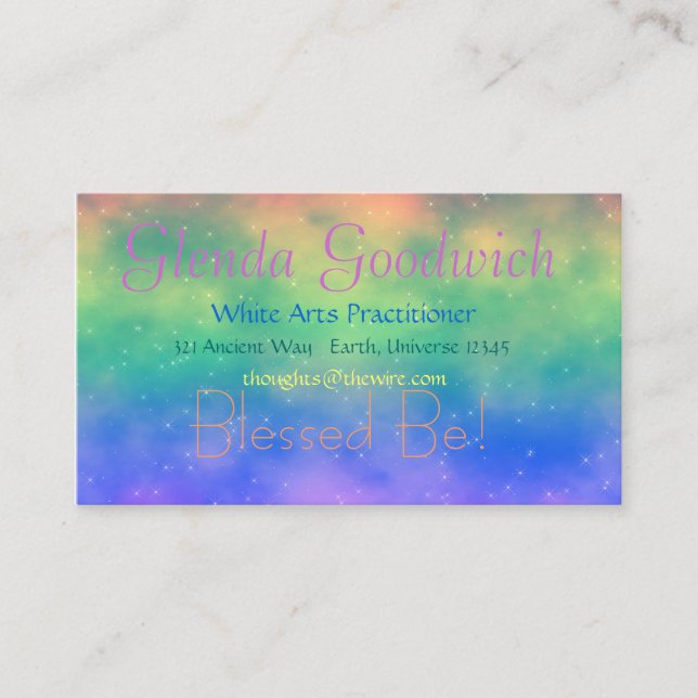 Cartão mágico do padrão do arco-íris (Frente)