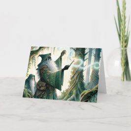 Cartão Mágico mostrando uma nova ortografia: "Parabéns!"