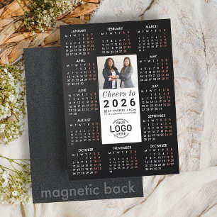 Cartão Magnético 2026 para o Calendário Preto Seme