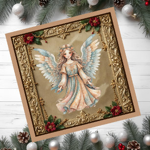 Cartão Magnético Angel Christmas enquadrado