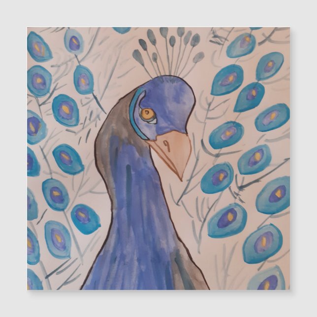 Cartão Magnético Azul Peacock (Frente)