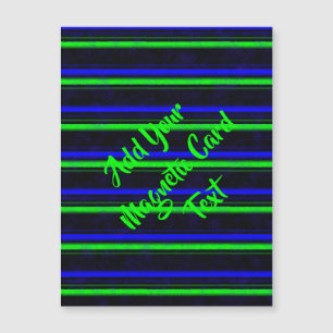 Cartão Magnético Black Blue Green Strips
