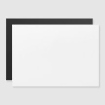 Cartão magnético branco minimalista sólido simples