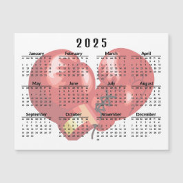 Cartão Magnético Calendário 2025 Com Luvas De Boxi