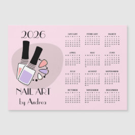 Cartão Magnético Calendário de Design de Unhas 202