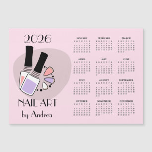 Cartão Magnético Calendário de Design de Unhas 202