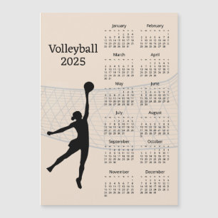 Cartão Magnético Calendário de Voleibol 2025