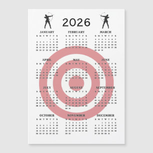 Cartão Magnético Calendário Design Arquearia 2026