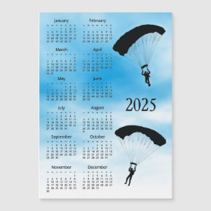 Cartão Magnético Calendário do Skydiving Design 20
