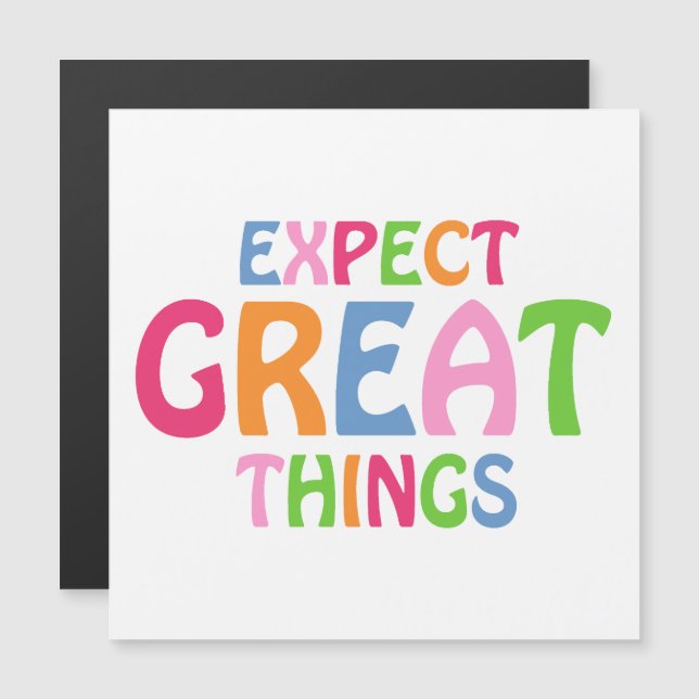 Cartão Magnético Colorido Inspirador Fofo (Frente/Verso)