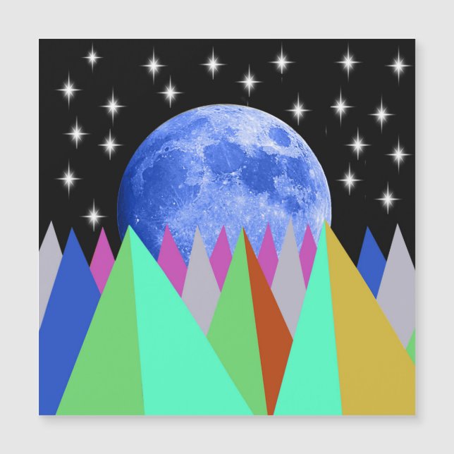 Cartão Magnético da Lua Azul (Frente)