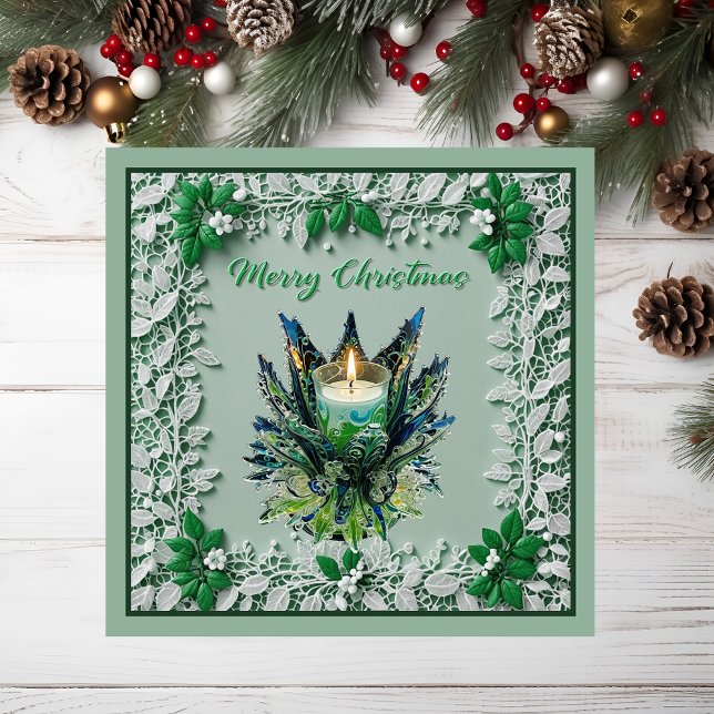 Cartão Magnético da Vela de Natal (Christmas candle)