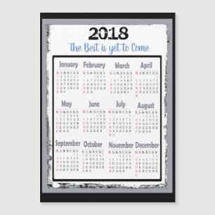 Cartão magnético de 2018 calendários para seu
