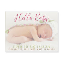 Cartão Magnético de Anúncio de Nascimento do Bebê