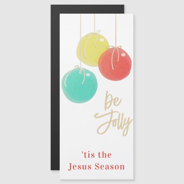 Cartão Magnético de Balas de Natal Esparsas (Frente/Verso)