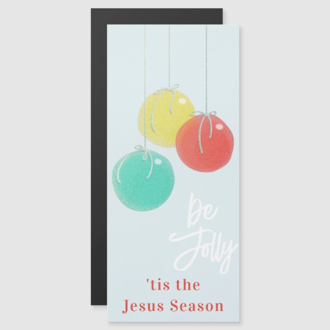 Cartão Magnético de Balas de Natal Esparsas (Frente/Verso)