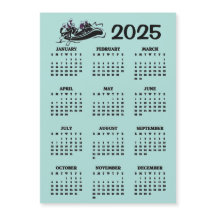 Cartão Magnético de Calendário 2025 com Rafa de Ág