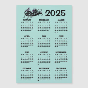 Cartão Magnético de Calendário 2025 com Rafa de Ág