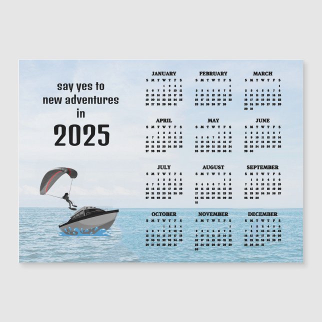 Cartão Magnético de Calendário de Design 2025 para (Frente)