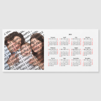 Cartão Magnético de Calendário Personalizado de Fo