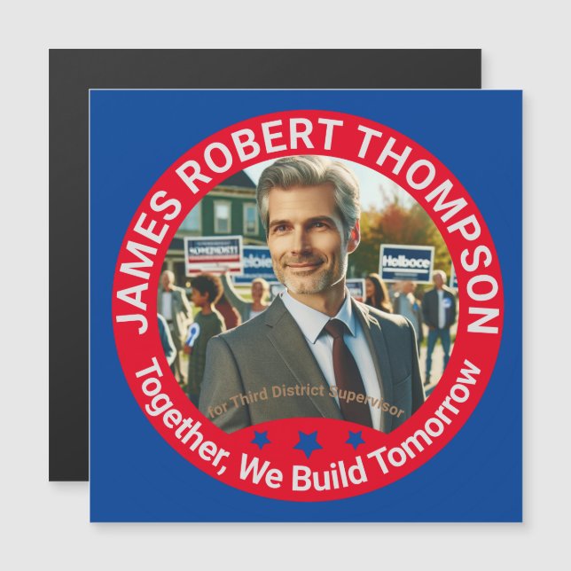 Cartão Magnético de Campanha de Supervisor do Dist (Frente/Verso)