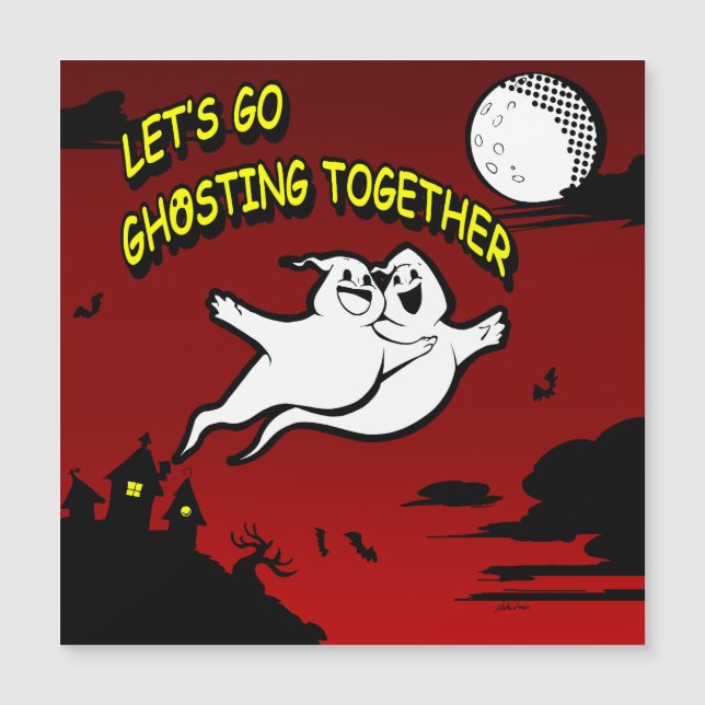 Cartão Magnético de dia de os namorados Halloween (Frente)