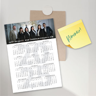 Cartão Magnético de Feriado de Calendário Simples