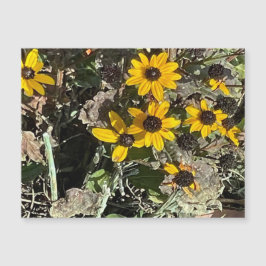 Cartão Magnético de Flor Amarelo