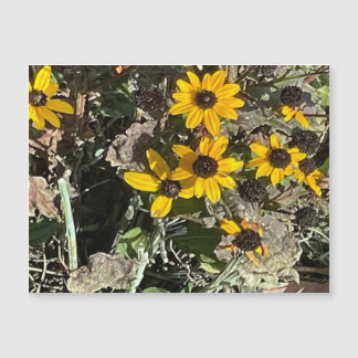 Cartão Magnético de Flor Amarelo