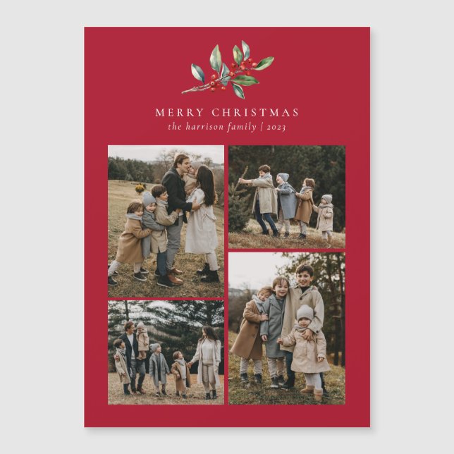 Cartão Magnético de Fotografia Floral 4 para Aquar (Frente)