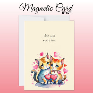 Cartão magnético de gatos bonitos de texto persona