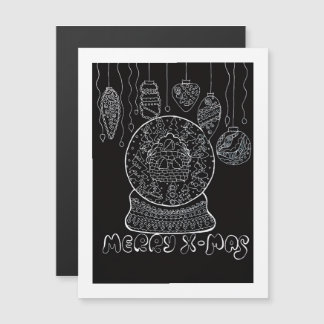Cartão Magnético de Linha de Arte com Tinta Branca