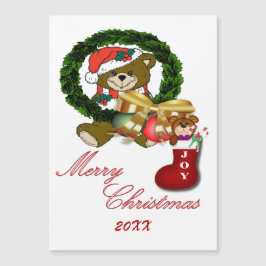 Cartão Magnético de Natal com papais noeis