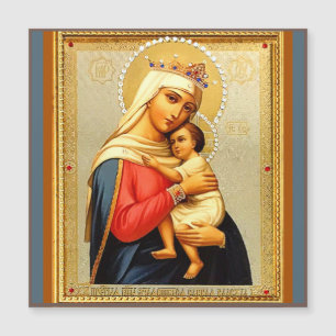 Cartão Magnético de Natal da Madona e da Criança