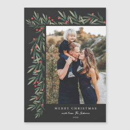 Cartão Magnético de Natal Foto do Verso Inverno