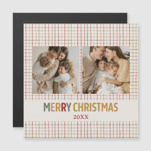 Cartão Magnético de Natal Personalizado Moderno