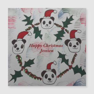 Cartão Magnético de Panda Natal