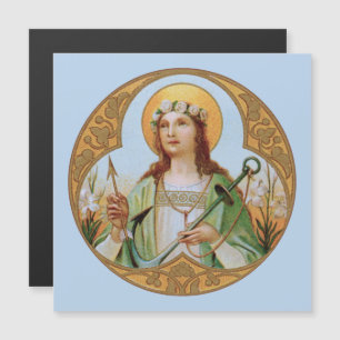 Cartão Magnético de Saudação Quadrado St Philomena