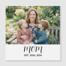 Cartão Magnético do Dia das Mães com Foto da Mãe E