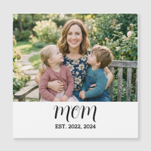 Cartão Magnético do Dia das Mães com Foto da Mãe E