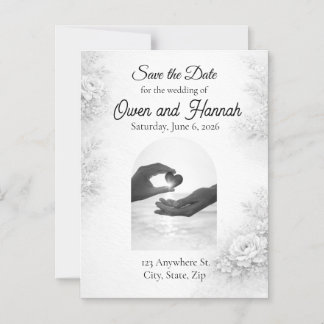 Cartão Magnético Elegante de Save the Date com Fot