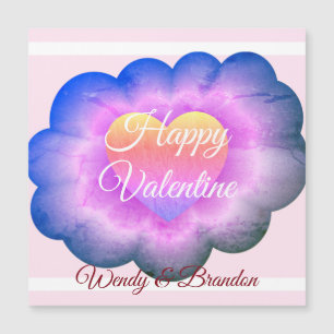 Cartão Magnético Feliz Dia dos Namorados Flor Roxa