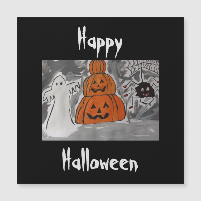 Cartão Magnético Feliz Halloween (Frente)