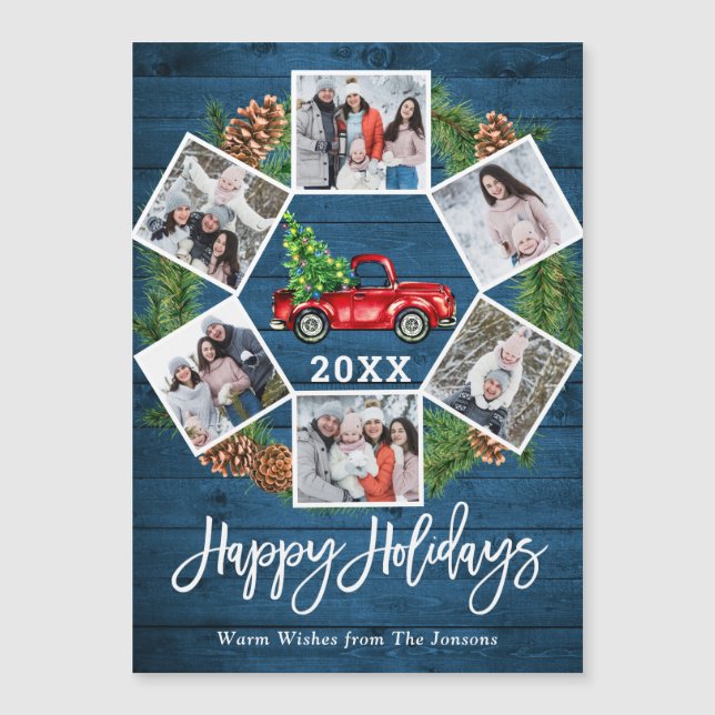 Cartão Magnético Feriado de Natal 6 PHOTO (Frente)