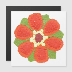 Cartão Magnético Fino Flor Pontilhada